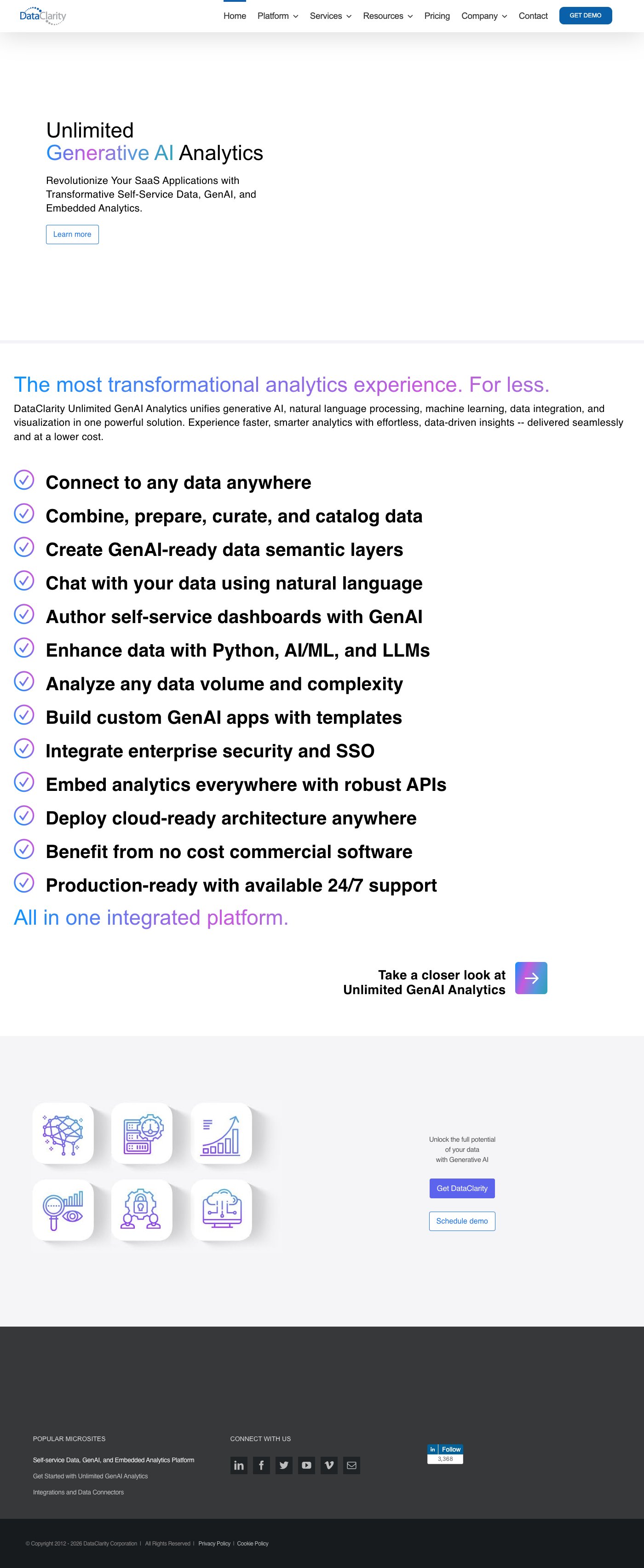 DataClarity Unlimited GenAI Analytics